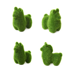 Llama toy Easter decoration isolated