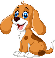 Cute little dog cartoon