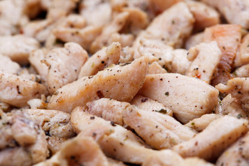 Studio shooting of a fried chicken pieces as backgrund