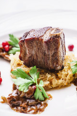 meat with cabbage