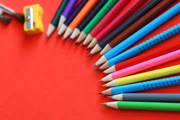 stationery red background