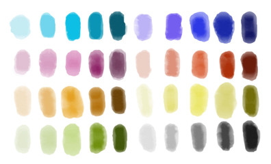 Vector of Watercolour ,Colour Palette Brush