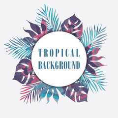 Obraz premium Summer tropical hawaiian background