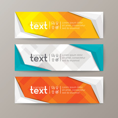 Fototapeta premium banners template with abstract low poly background