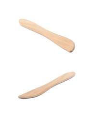 Wooden butter knife isolated