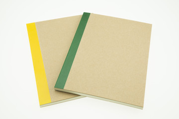 Recycle notebook isolated white background - Business and education concept.