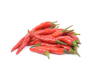 Red italian peppers isolated