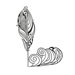 Doodle design art writing pen vector illustration