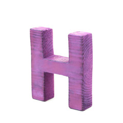 Single sawn wooden letter isolated