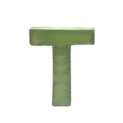 Single sawn wooden letter isolated