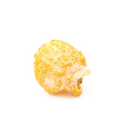 Single popcorn flake isolated