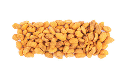 Pile of breaded peanuts isolated