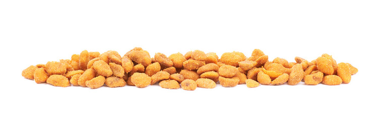Pile of breaded peanuts isolated