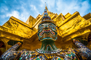 The Giant at the Emerald Buddha, Bangkok, Thailand