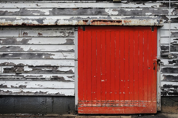 Red door,old fire station in Wellington