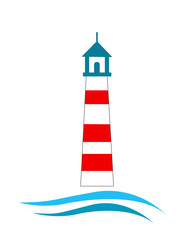 lighthouse vector illustration on white background