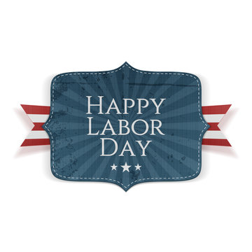 Happy Labor Day Text on Banner
