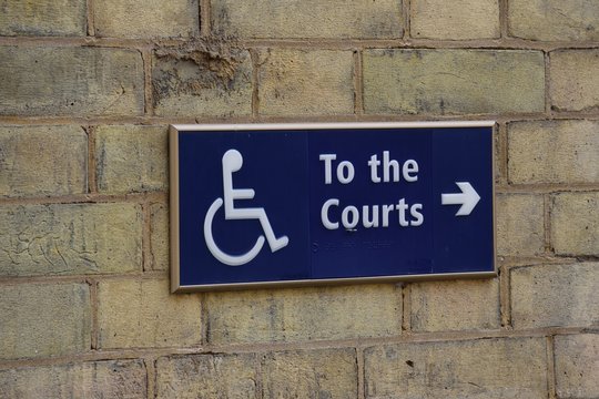 Disability sign for Court Wheelchair Access