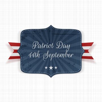 Patriot Day 11th September Label