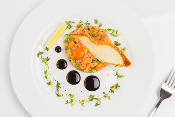 Salmon with Avocado Tartare