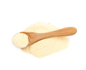Pile of corn flour isolated