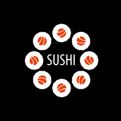 Obrazy na Szkle  wektor logo sushi