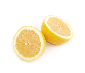 Sliced lemon fruit isolated