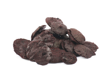 Black powder cookie isolated