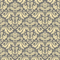 Seamless Damask Vector Background