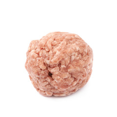 Ball of minced meat isolated