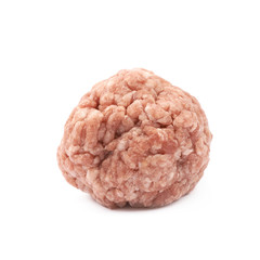 Ball of minced meat isolated
