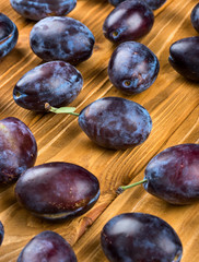 Plums on a table
