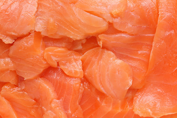 sliced smoke salmon texture background