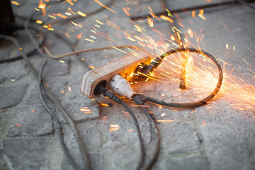 burning electrical outlet shorting, danger