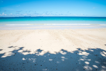 Beautiful tropical island white sand beach summer holiday - Travel summer vacation concept.	