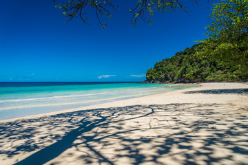 Beautiful tropical island white sand beach summer holiday - Travel summer vacation concept.	