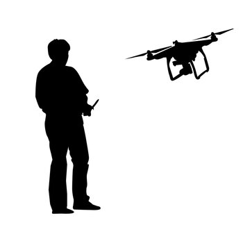 Man and drone