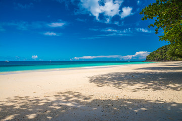 Beautiful tropical island white sand beach summer holiday - Travel summer vacation concept.	