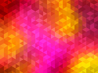 Abstract background - Colorful Geometrical shapes, Polygonal texture for webdesign - Yellow, orange, pink colors
