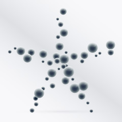3d spheres making star shape