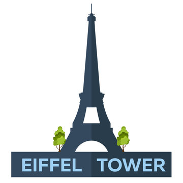 Modern flat design. Eiffel tower