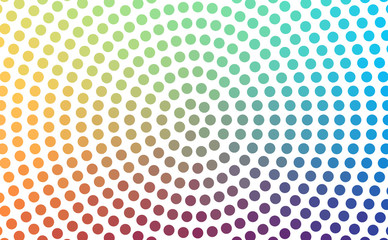 Naklejka premium Abstract background - Colorful halftone vector texture - Rainbow circles