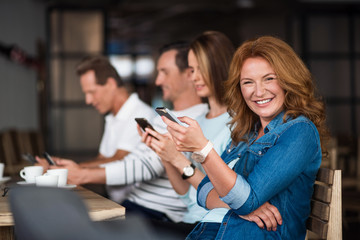 Nice people using smart phones