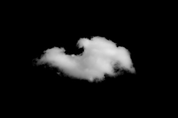 White clouds on black background