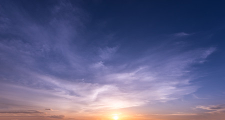 Naklejka premium sunset sky background