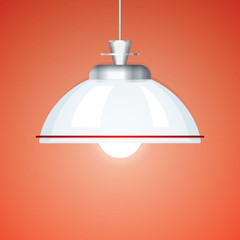 Classic Chandelier Vector Illustration. Realistic Lamp Vector Illustration.