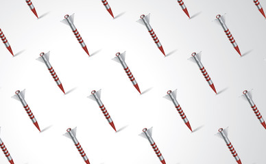 Military Style Background With Rocket Field. Vector illustration.