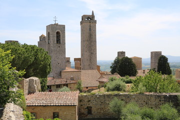 Fototapeta na wymiar The City of Towers San Gimignano in Tuscany Italy 