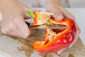 paprika aushöhlen
