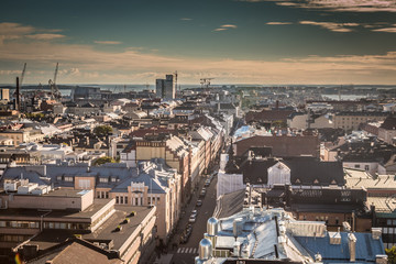 Naklejka premium Panoramic view of Helsinki Finland